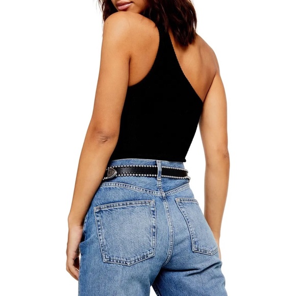 Topshop TEXTURED STRETCH ONE SHOULDER BODYSUIT 🌸💖 - Picture 3 of 4